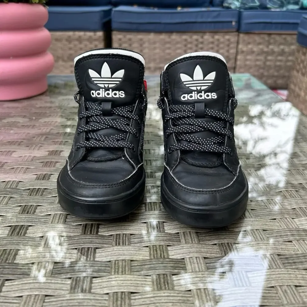 Adidas Retro Trefoil Style Kids High Top Sneakers Size 11K - Picture 7 of 9